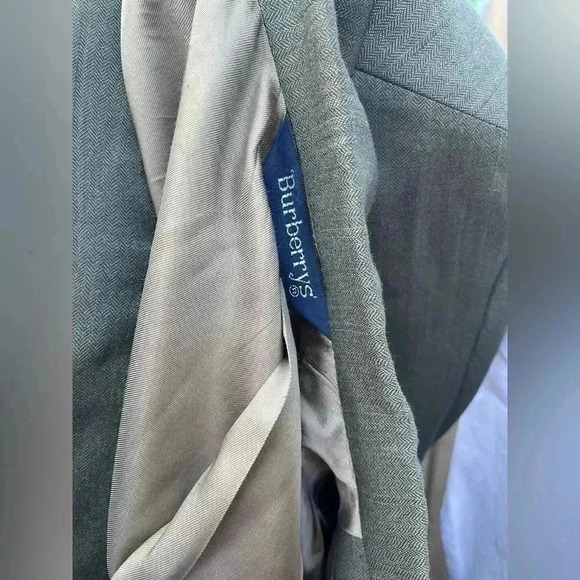 Vintage Burberry Blazer 38 Mens Brown Wool 2 Button Sport Coat Suit Jacket - Picture 8 of 8